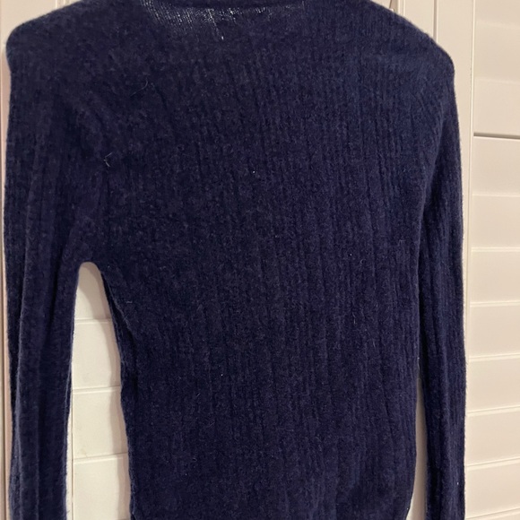 Abercrombie & fitch navy blue merino wool blend sweater can - Picture 3 of 3